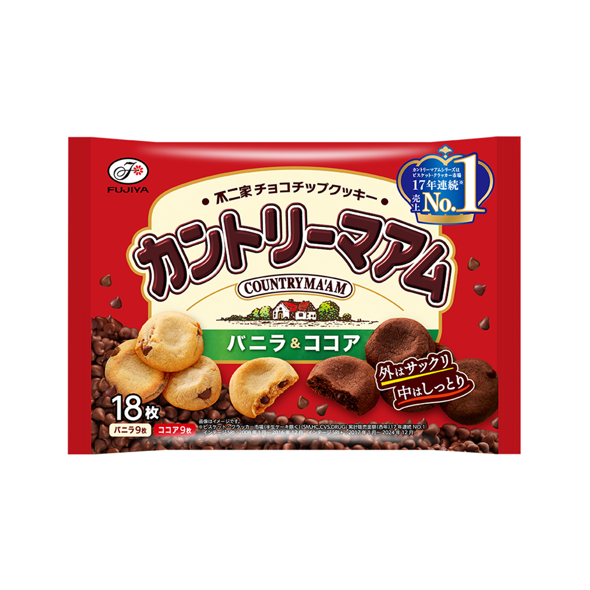 不二家<br>カントリーマアム(バニラ&ココア)